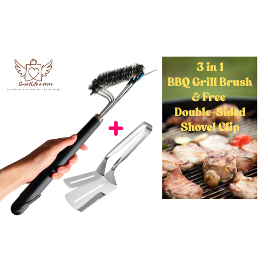BBQ Grill Cleaning Brush with Scraper